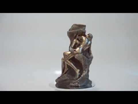 "Sarutul" de Rodin, statueta rasina si bronz