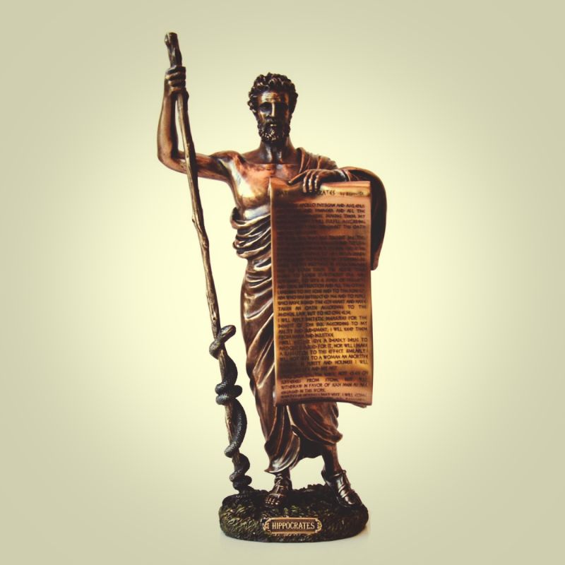Statueta rasina si bronz, Hipocrat