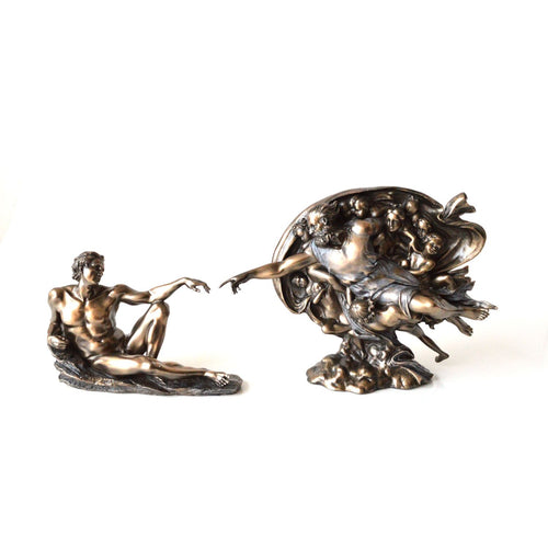 "Crearea lui Adam" de Michelangelo, statueta bronz