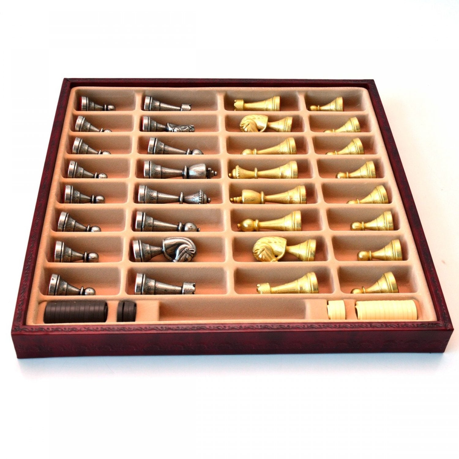 Set sah piese zinc - Flower si joc de table