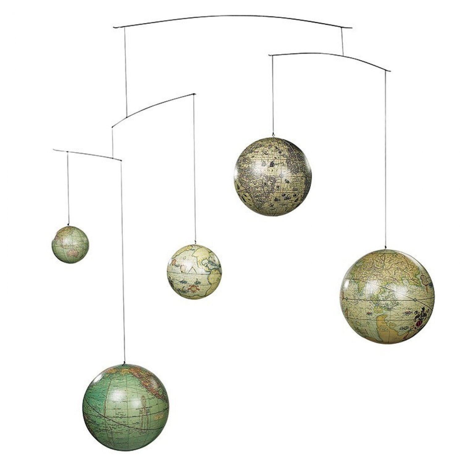 Decoratiune de tavan cu 5 globuri pamantesti

