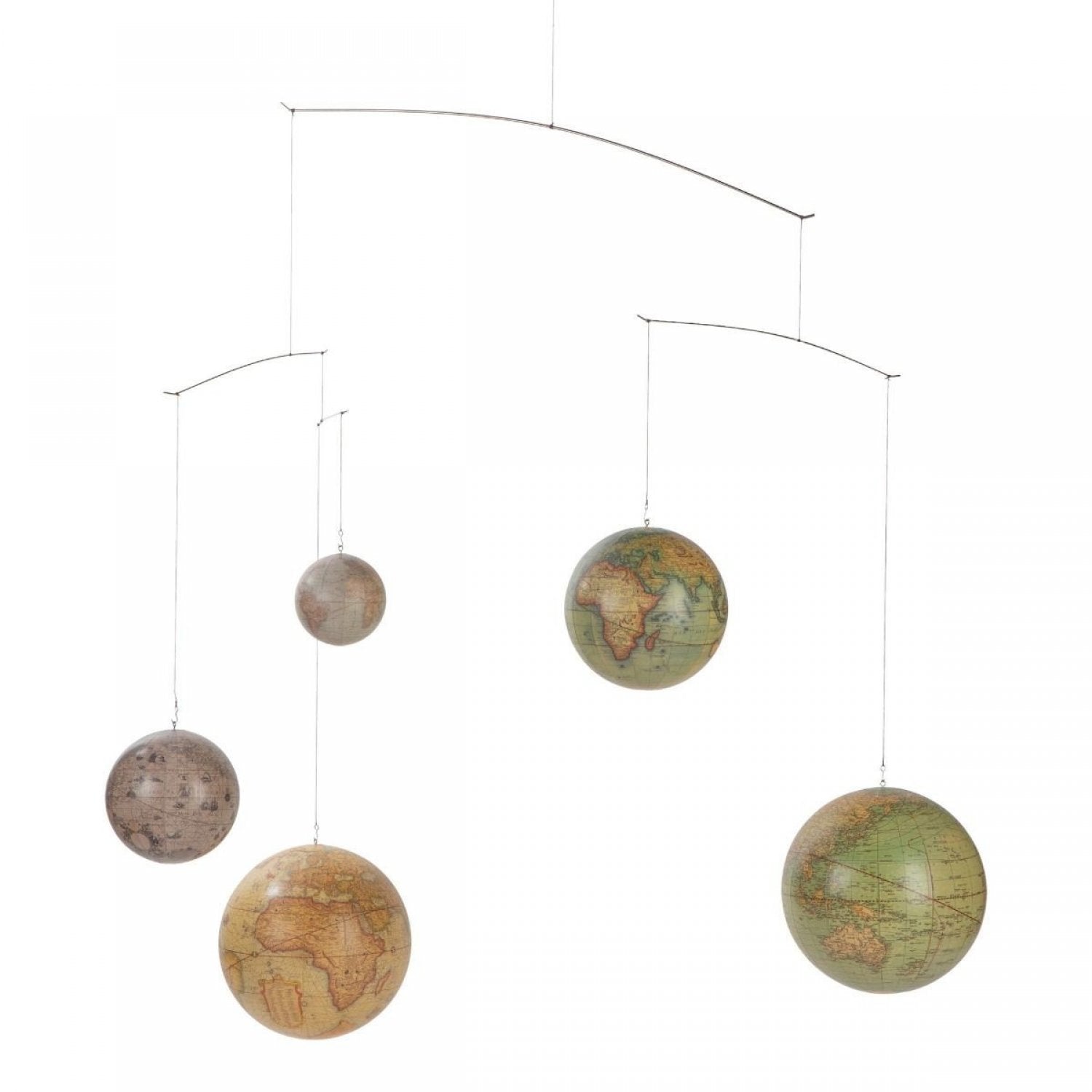 Decoratiune de tavan cu 5 globuri pamantesti

