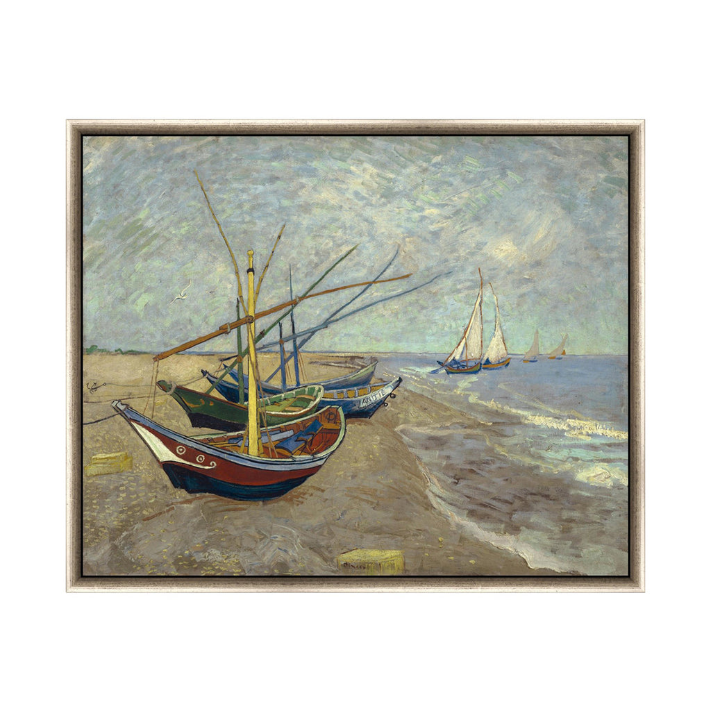 Tablou "Bărci de pescuit pe plajă la Les Saintes-Maries-de-la-Mer" Vincent Van Gogh