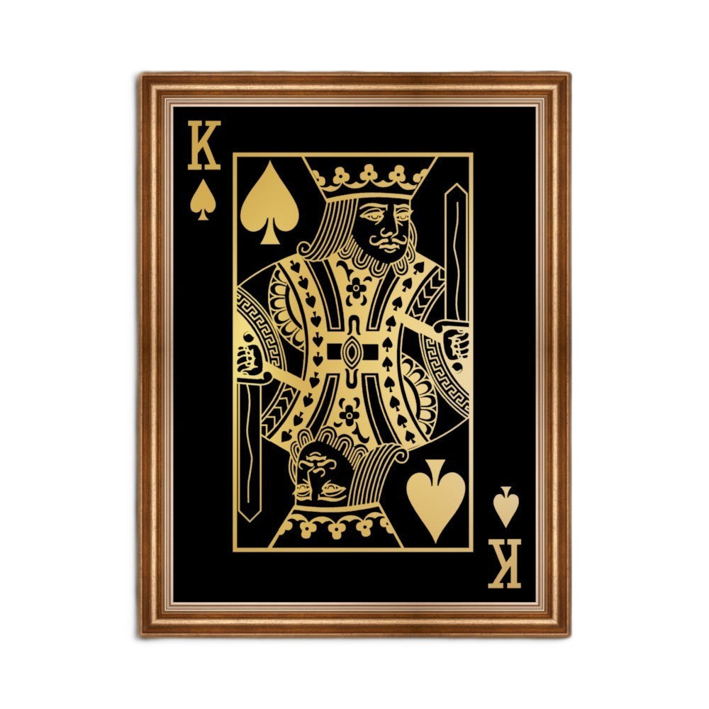 Tablou canvas cu rama clasica - Regele Gold