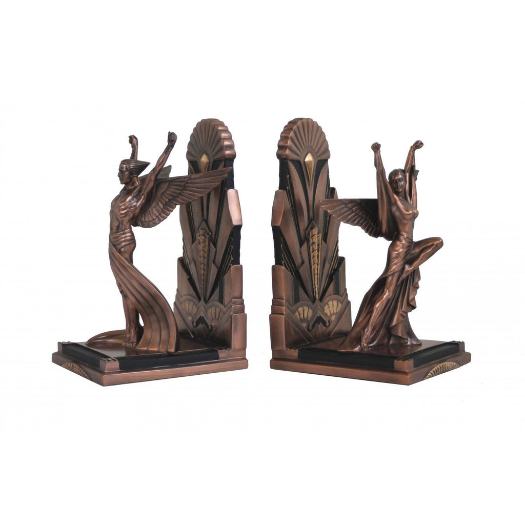 Stand carti, rasina si bronz, art deco
