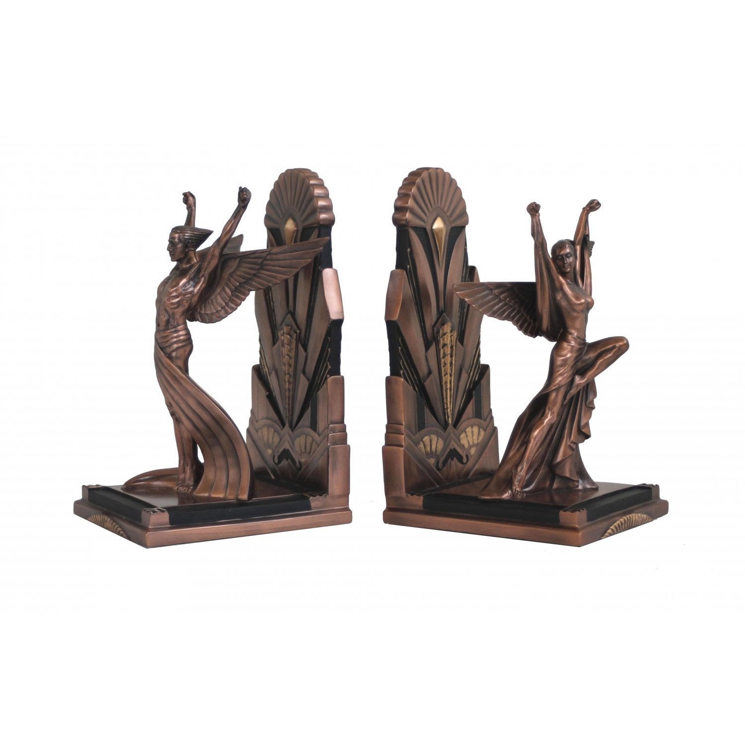Stand carti, rasina si bronz, art deco