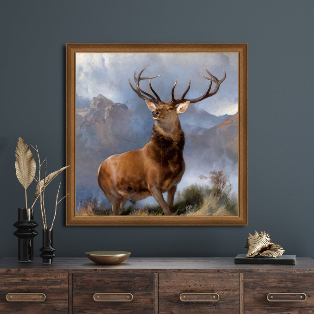 The Monarch of the Glen - Tablou canvas cu ramă clasică