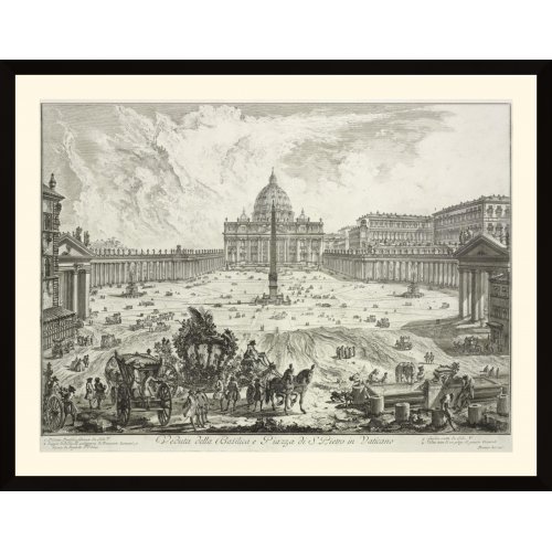 Tablou "Veduta della Basilica, e Piazza di S. Pietro in Vaticano"