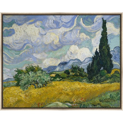 Tablou "Lanuri de grâu cu chiparoși" Vincent Van Gogh